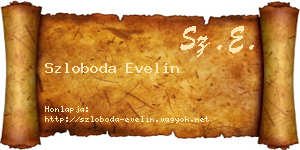 Szloboda Evelin névjegykártya